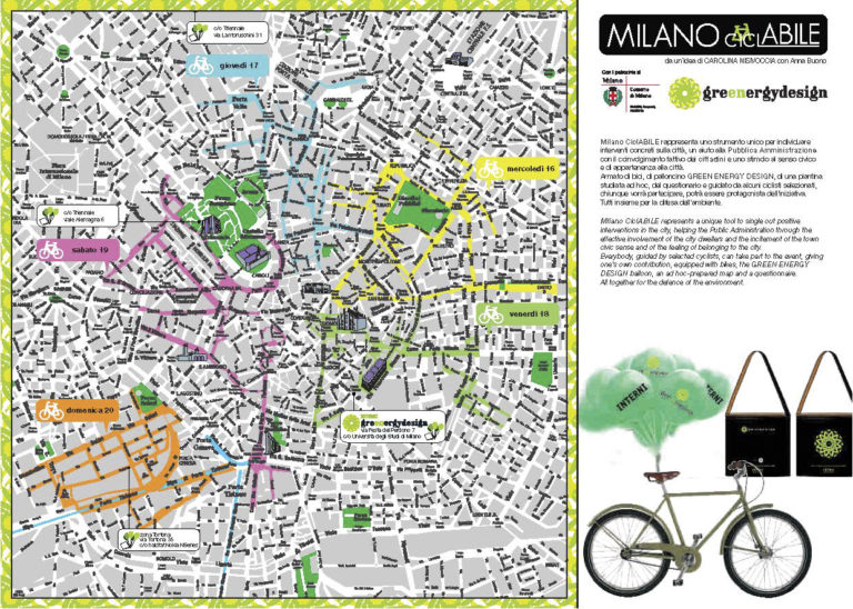Milano Ciclabile, bike, map, milano