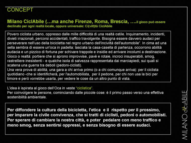 concept, Milano Ciclabile, green dot award, carolina nisivoccia